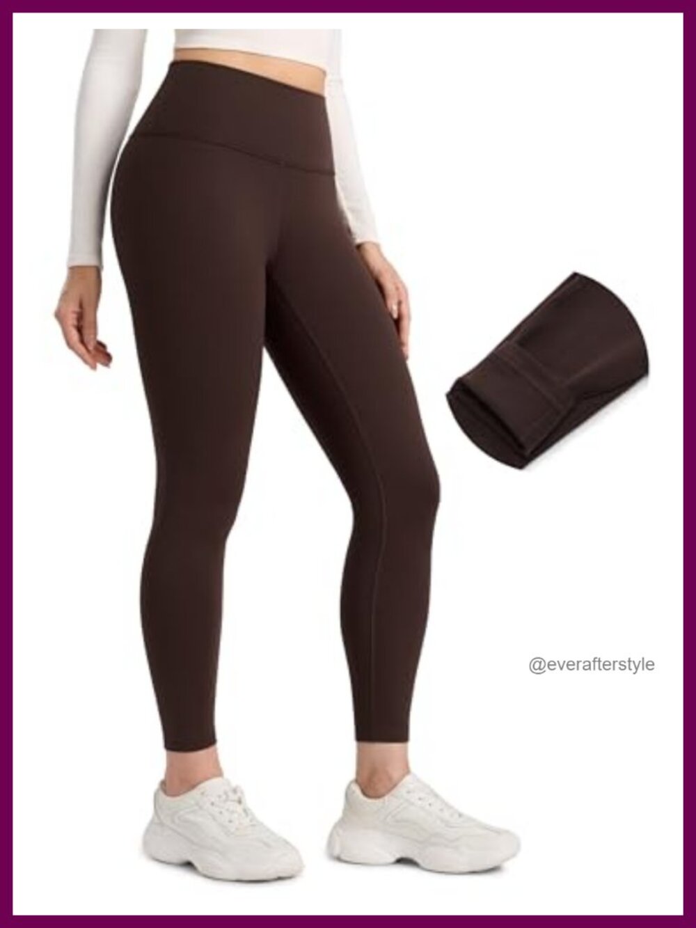Fleece Lined Leggings 25" High Rise Skinny Yoga Pants Thermal Winter Running